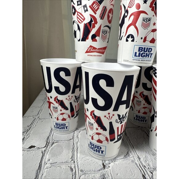 USA Soccer Set of 10 2016 Copa America Centenario 100 Years Plastic Cups 16 Oz - Picture 3 of 16